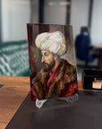 Fatih Sultan Mehmet Yağlıboya Cam Tablo