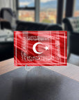 Osmanlı Sancağı - Hilafet Sancağı 2 Cam Tablo