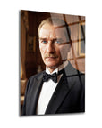 Atatürk Smokin Papyon Zarif Portre Cam Tablo | SRD Concept