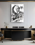 Ay Yıldız Temalı Atatürk Karakalem Cam Tablo | SRD Concept
