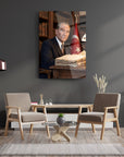 Atatürk Portresi Kütüphane Temalı Cam Tablo | SRD Concept