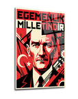 Atatürk Egemenlik Milletindir Pop Art Cam Tablo | SRD Concept