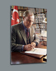 Atatürk İmza Anı Adalet Gücü Sözlü Cam Tablo | SRD Concept
