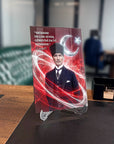 Atatürk Vatanını Seven Sözlü Ay Yıldız Cam Tablo | SRD Concept