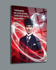 Atatürk Vatanını Seven Sözlü Ay Yıldız Cam Tablo | SRD Concept