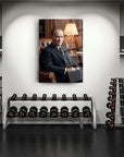 Atatürk Çalışma Odasında Portre Cam Tablo | SRD Concept