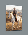 Atatürk Beyaz At Üstünde Anadolu Manzaralı Cam Tablo | SRD Concept