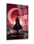 Atatürk Ne Mutlu Türküm Diyene Bayraklı Cam Tablo | SRD Concept