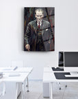 Atatürk Yağmurda Kararlı Duruş Yağlı Boya Tarzı Cam Tablo | SRD Concept