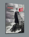 Atatürk Bayrak ve Kurt Temalı Cam Tablo | SRD Concept