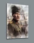 Atatürk Savaş Temalı Cam Tablo | SRD Concept