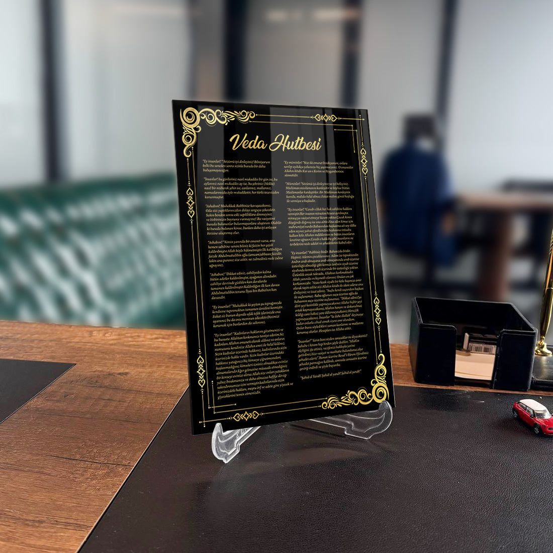 Veda Hutbesi Cam Tablo