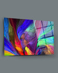 Renk Dalgaları Cam Tablo - Canlı renklerle tasarlanmış şık ve modern UV baskılı cam tablo.