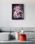 Doru Cam Tablo featuring a stunning horse design, displayed elegantly in a modern living room.