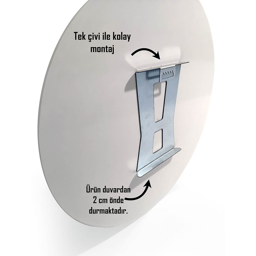 Dünya pusulası cam tablonun montaj aparat ve detayları, kolay montaj için tasarlandı.