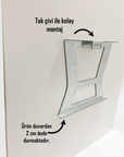 Easy installation with a single nail for wall mounting, showcasing the support bracket design.