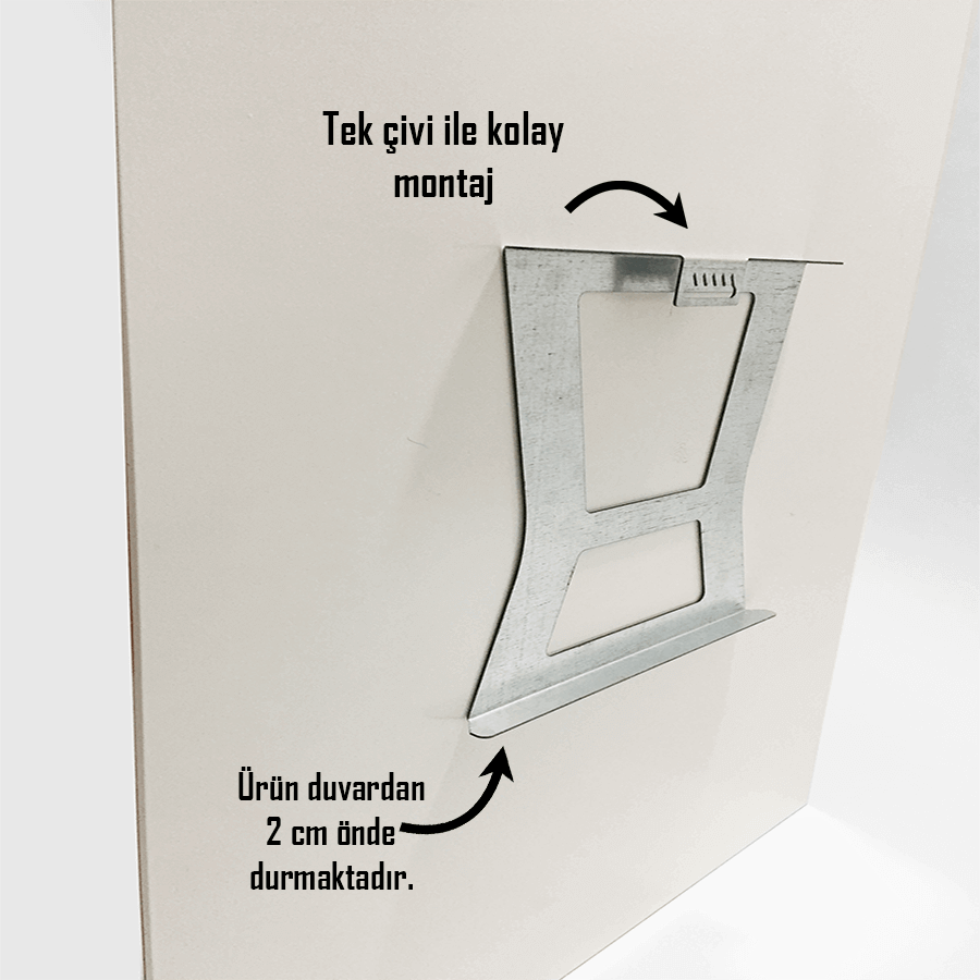 Türk Bayrağı 16 Cam Tablo montaj aparatı ve detayları, kolay ve pratik asma çözümü.