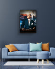 Atatürk 4 Cam Tablo, modern oturma odası dekoru için şık bir tasarım, uv baskı ile yüksek kaliteli camda.