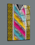 Dantelli Renkler Cam Tablo with vibrant patterns, featuring UV print on high-quality tempered glass.