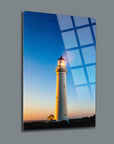 Kuzey Deniz Feneri Cam Tablo, yüksek kaliteli UV baskı ile farklı tasarım, modern dekorasyon için ideal.