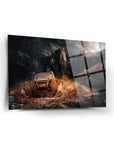 Off Road Cam Tablo featuring rugged terrain and a vehicle, showcasing durability and unique UV printing.