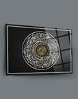 Sleek İnşirah Suresi 2Cam Tablo featuring intricate calligraphy on durable tempered glass.