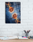 Uyuyan Güzel Cam Tablo, modern tasarım, pastel renkler, uv baskı, iç mekan dekorasyonu