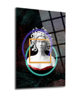 Medusa Cam Tablo with UV print on tempered glass, featuring a unique artistic design and high durability.