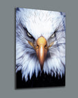 Asil Kartal Cam Tablo - Büyüleyici kartal tasarımının detaylı görünümü, 4 mm kalınlığında yüksek kaliteli camdan.