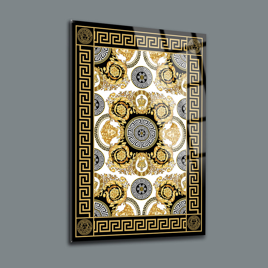 Roma motifli, 4 mm kalınlığında sıcak işlem görmüş cam tablo, şık ve dayanıklı tasarımı ile ev dekorasyonu için ideal.