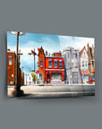 Kasaba 2 Cam Tablo featuring vibrant city buildings and street view in vivid colors.