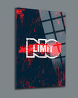 Limit Yok Cam Tablo with modern design in red and black colors, showcasing durable tempered glass.