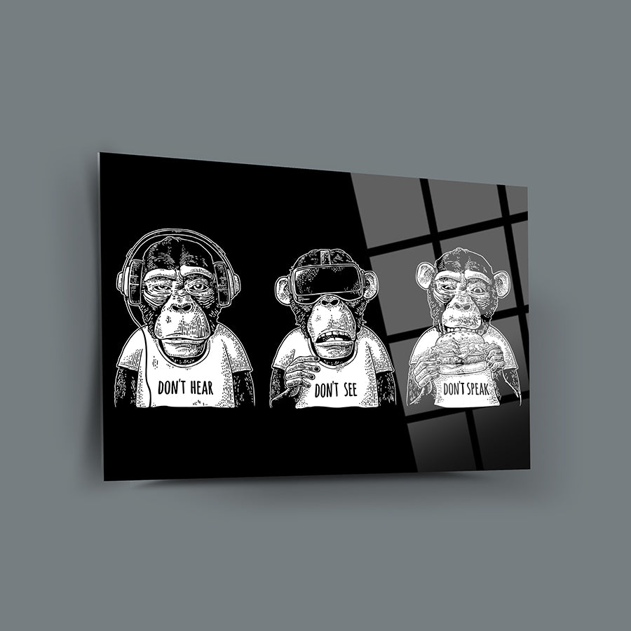 Duyma Görme Konuşma Cam Tablo, UV baskılı, yüksek kaliteli camdan yapılmış, koruma aparatlı tasarım.