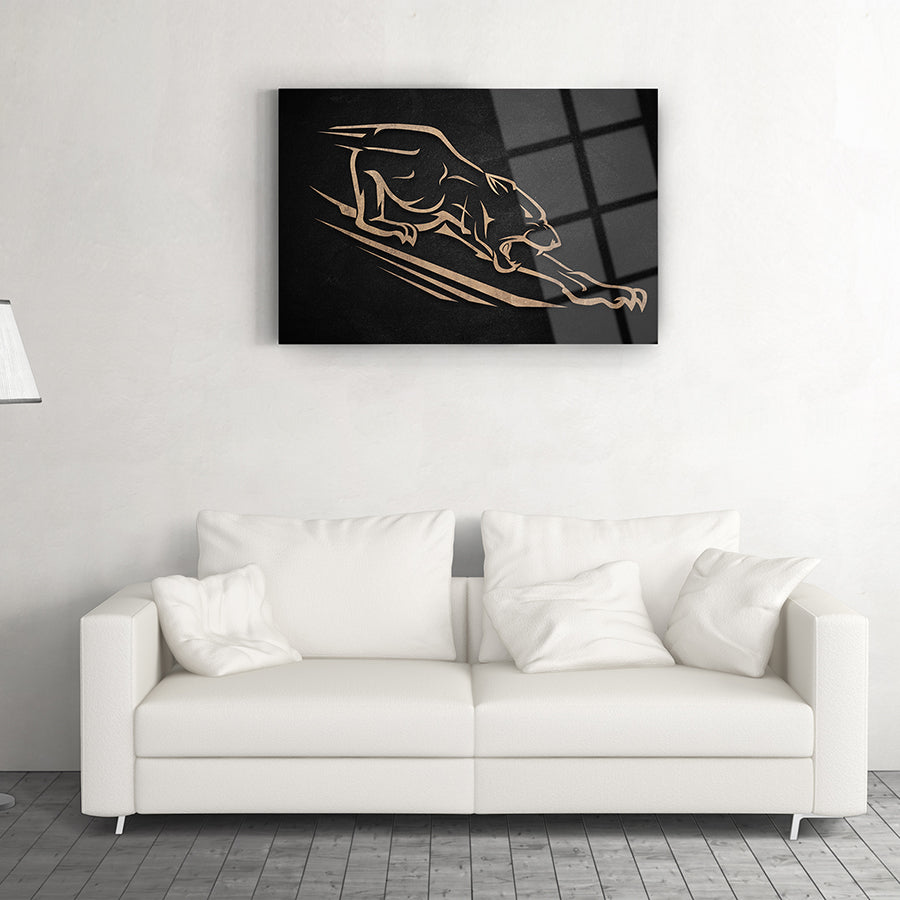 Puma Cam Tablo artwork featuring a sleek, stylized panther design on a modern black background.