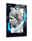 Roma Prensesi Cam Tablo with a stunning UV print on 4mm tempered glass, featuring a classic statue design.