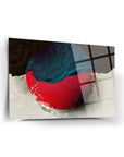 Modern Japanese-style glass print showcasing vibrant colors and textures, designed by SRD Concept.