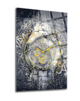 Artistic canvas featuring a Rolex watch design with vibrant colors and abstract patterns, ideal for modern decor.