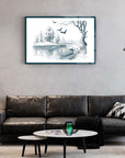 Elegant Deredeki Kayık Cam Tablo in a cozy living room setting with modern furniture and decor.