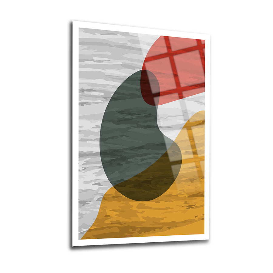 Saksı çiçeği 3'lü set cam tablo, modern ve şık tasarım, dekoratif ev sanat eseri.