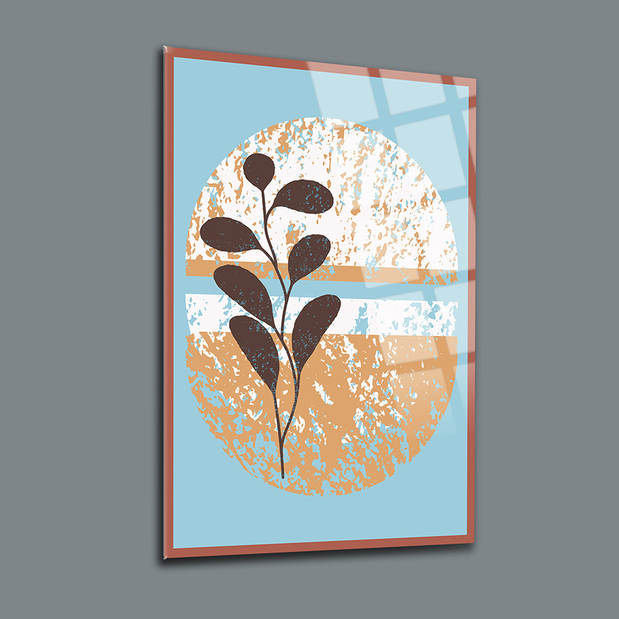 Eskiyen Yapraklar 3'lü Set Cam Tablo, modern doğal tasarım, UV baskı, yüksek kaliteli temperli cam.