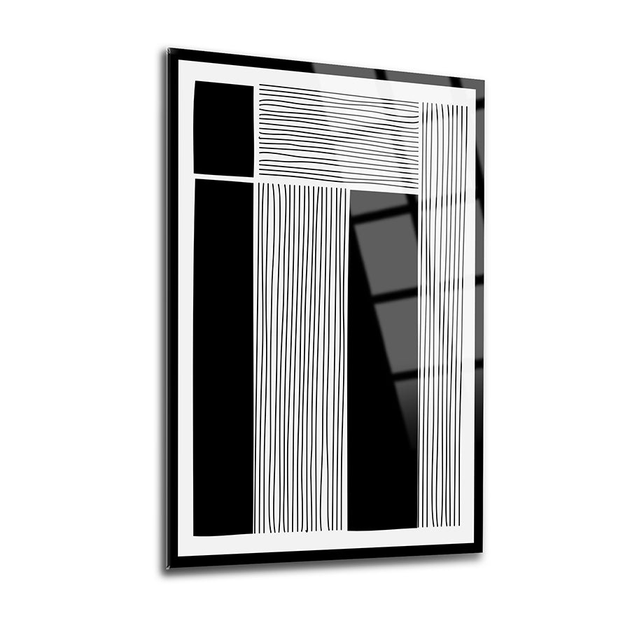 Soyut Desen-9 3'lü Set Cam Tablo, modern ve şık tasarım, yüksek kaliteli temperlenmiş cam.