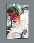 Mermer Desen-3 art piece featuring abstract colors and gold leaf accents, perfect for modern decor.