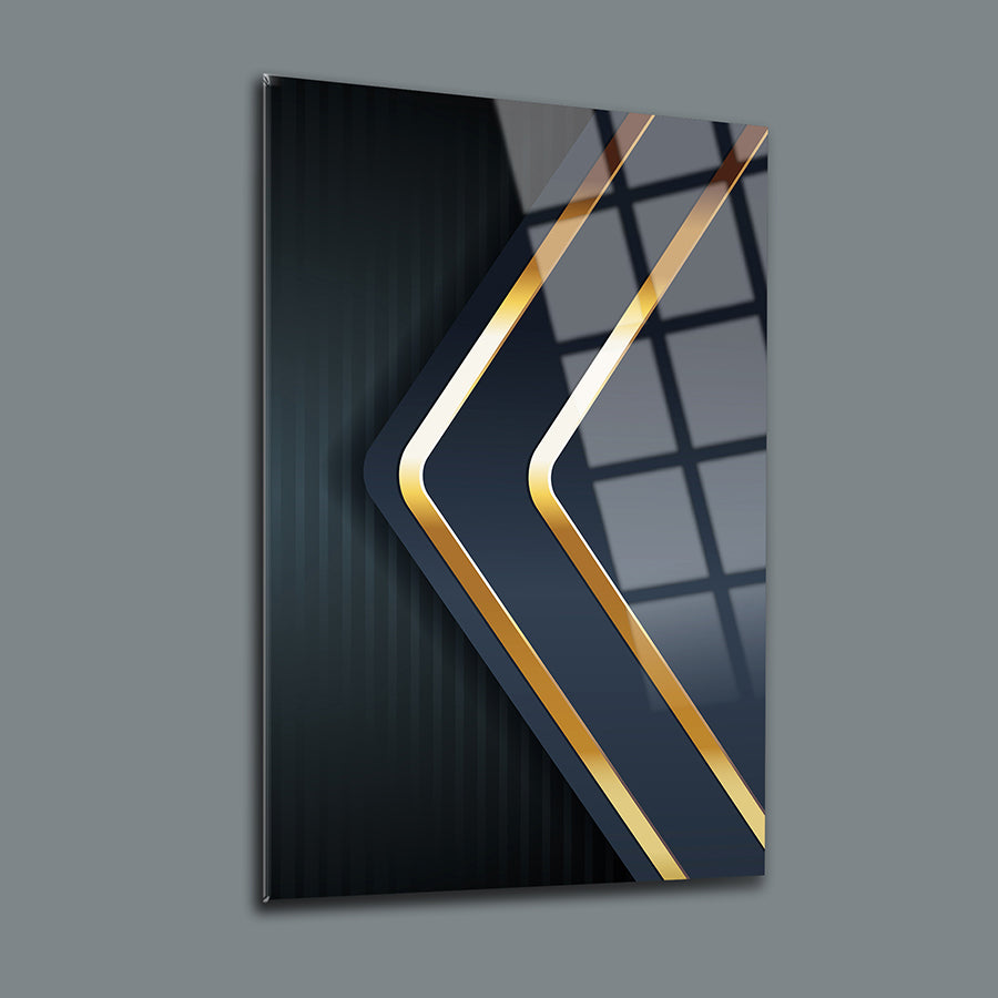 Altın Oklar 2'li Set Cam Tablo, şık tasarımıyla modern dekorasyona uyum sağlar.