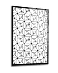 Geometrik Desen-13 cam tablo, 3'lü set, modern tasarım, siyah-beyaz desenli, kaliteli UV baskı ile yapılmıştır.