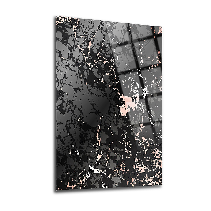 Mermer Desen-5 Cam Tablo, 4mm kalınlık, UV baskılı yüksek kaliteli dekoratif duvar sanatı.