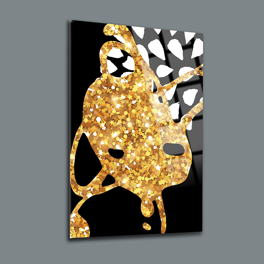 Altın Akış 3'lü Set Cam Tablo, UV baskılı, şık ve modern tasarım, yüksek kaliteli temperli cam ile üretilmiş.