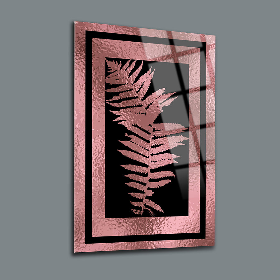 Oksitli yapraklar temalı 2'li cam tablo, şık tasarım ve yüksek kaliteli temperli camdan yapılmış.