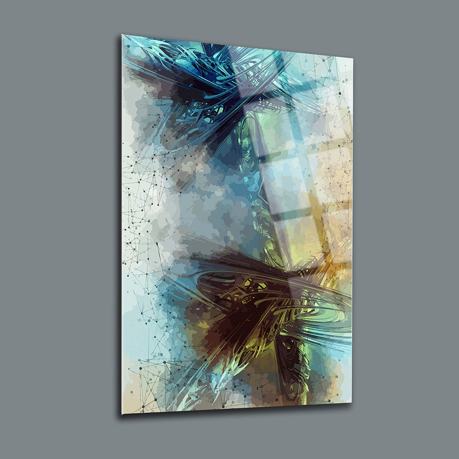 Soyut Desen-3 3'lü set cam tablo, modern ve şık tasarımıyla ev dekorasyonuna zarif bir dokunuş katıyor.