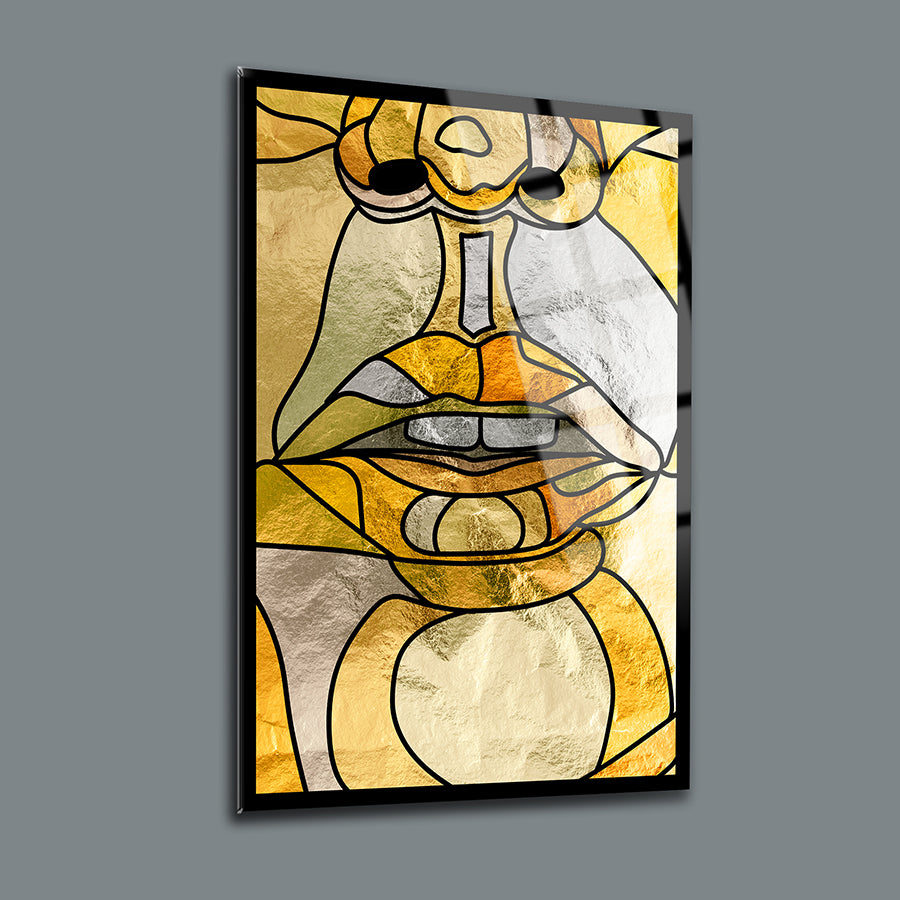 Duvardan Yüzler 3'lü Set Cam Tablo, modern tasarımlı 4 mm kalınlığında temper cam tablo.