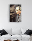 Atatürk 29 Cam Tablo showcasing a stylish temper-resistant glass design on a living room wall.